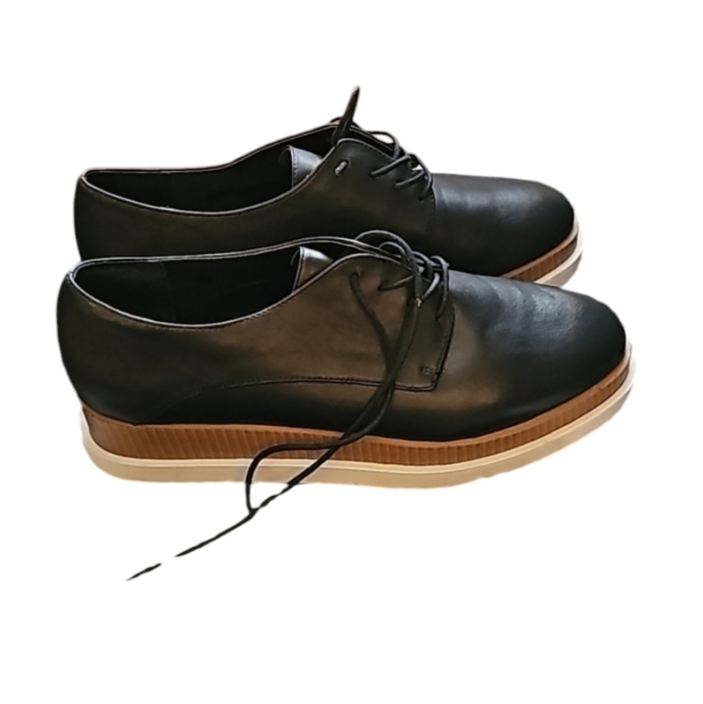 Bleecker & Bond sz 8.5 black leather oxford Greer shoes new SH89